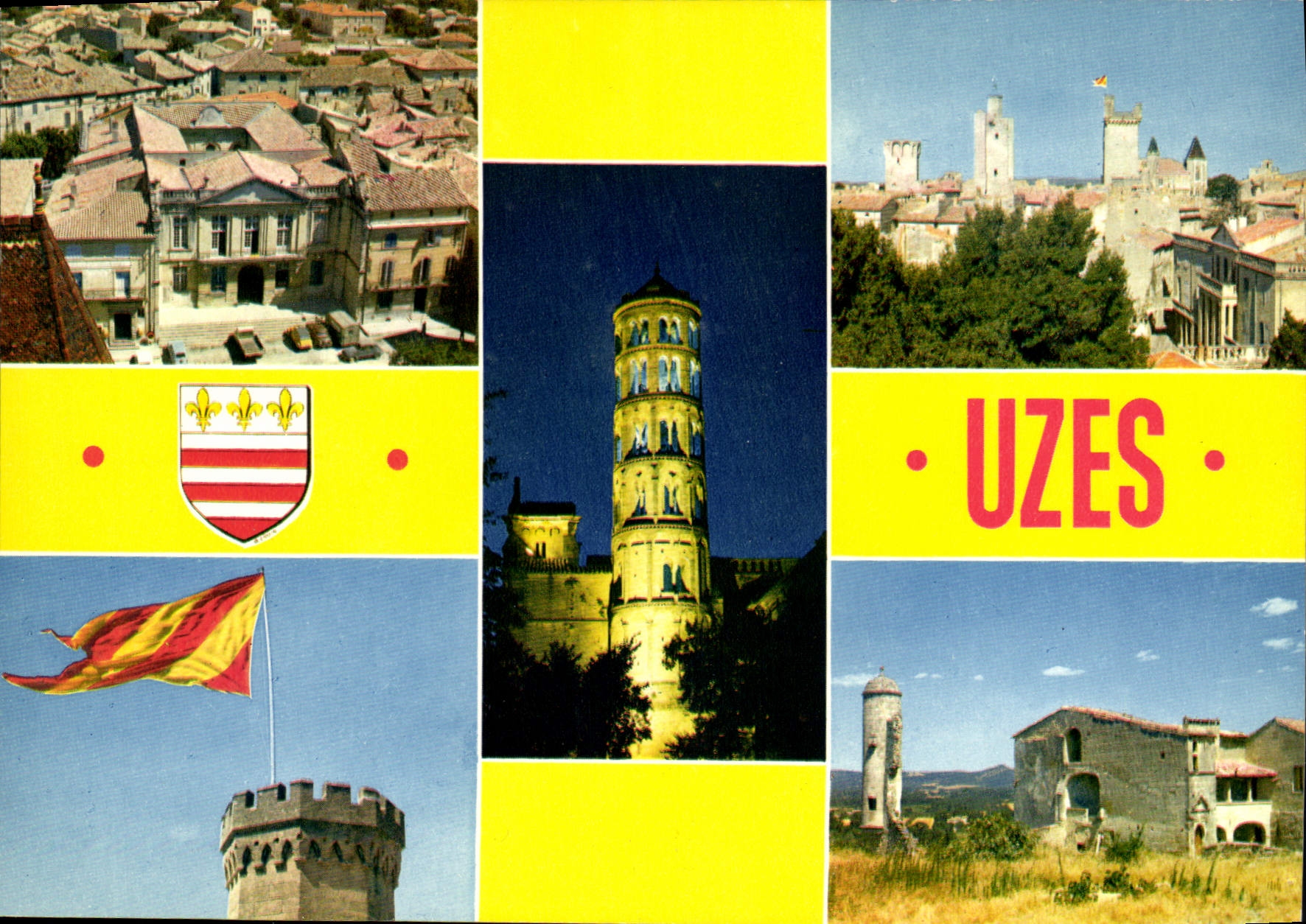 UZES — Vue panoramique et monumentale — Éditions La Cigogne, n° 30.334 - Anverso