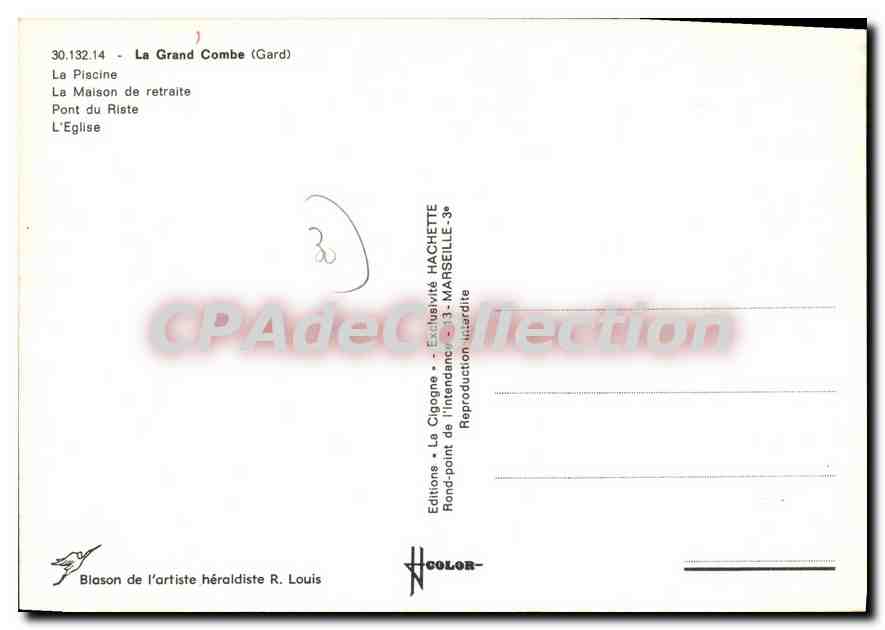 CPSM La GRANDE COMBE Le Piscine La Maison De Retraite — Rückseite