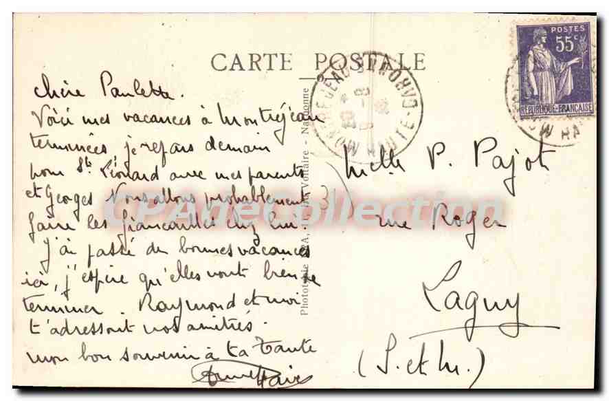 Montréjeau — La Rive gauche de la Garonne — Édition Vidal — Verso