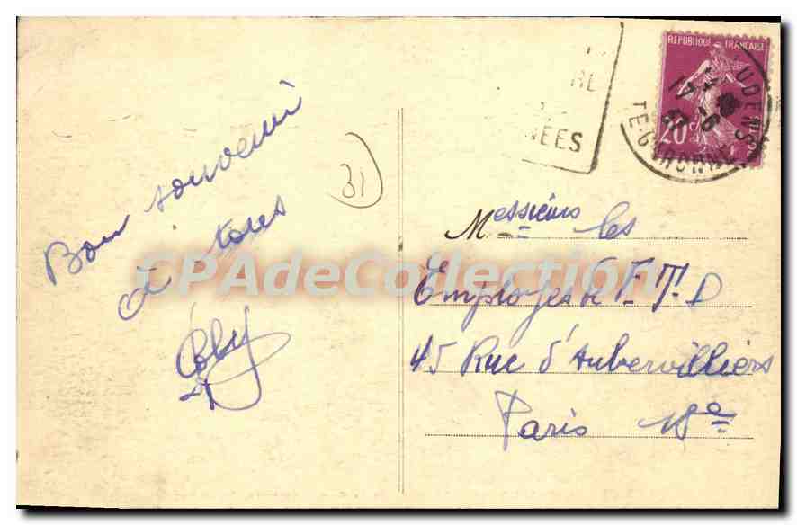 Saint Gaudens - Quartier de la Gare - Au fond, Miremont — Éditeur : F. Lalande, Toulouse, n° 1621 — Reverso