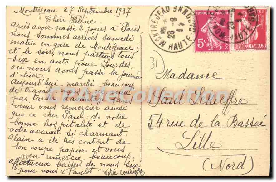 Montréjeau — Aussicht auf Gourdan und die Pyrenäen — Phototypie Labouche Frères, Toulouse, Nr. 969 — Rückseite
