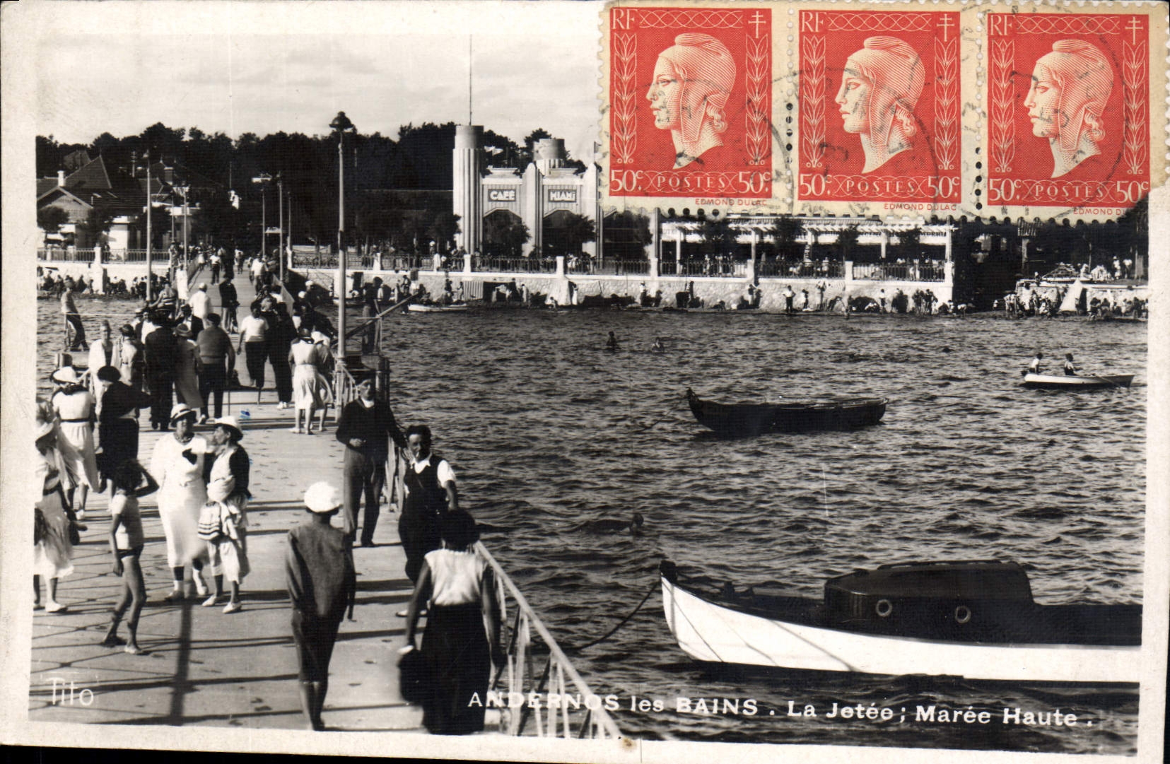 ANDERNOS les BAINS — La Jetée ; Marée Haute — Tito