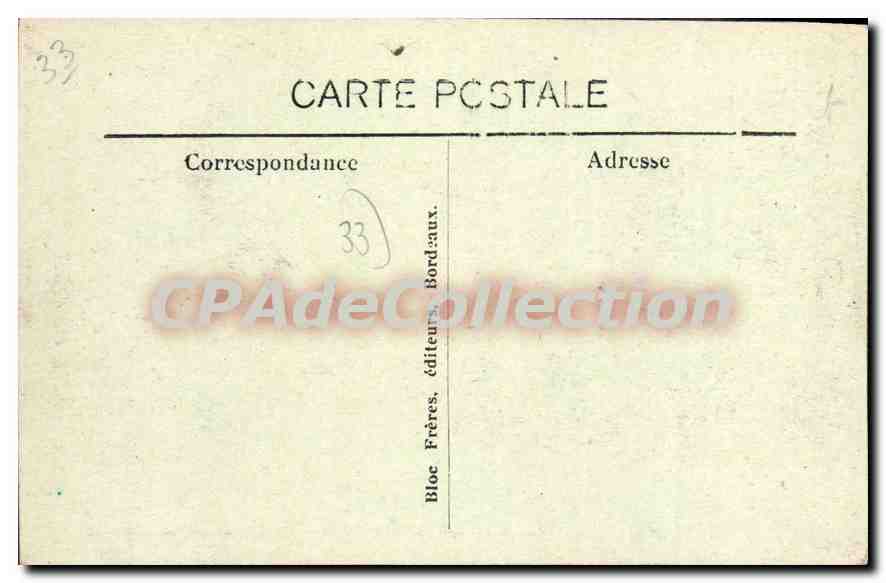 Arcachon (Côte d'Argent) — La Rue du Casino — éditeur Bloc Frères, n° 294 — Achterkant