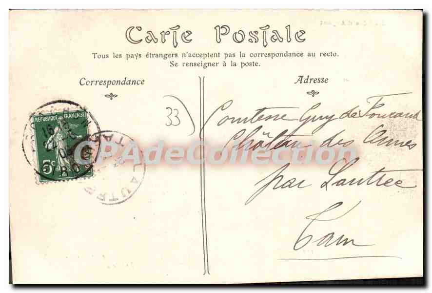 La Côte d'Argent — château à Arcachon — éditeur ARCACHON, n° 113 — Back