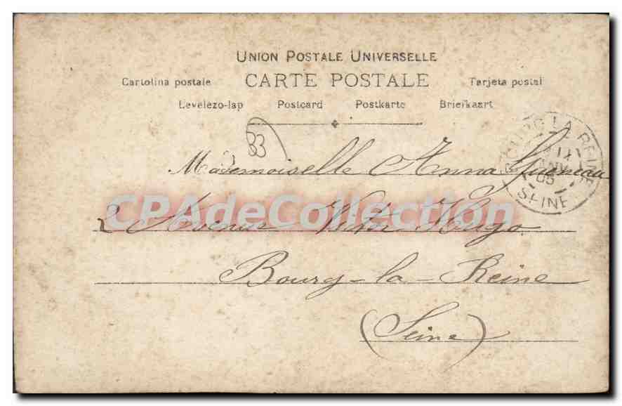 Bordeaux — Pont et bateau — Portrait de femme — DELNA, éditeur S.J.P. n°123 — Back