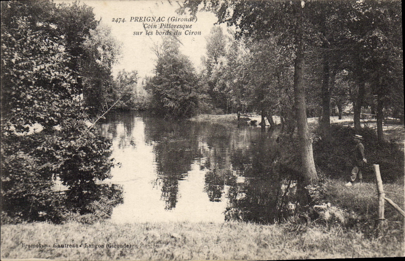 Preignac (Gironde) — Coin pittoresque sur les bords du Ciron — Bromotyp-Gautreau-Langon (Gironde)