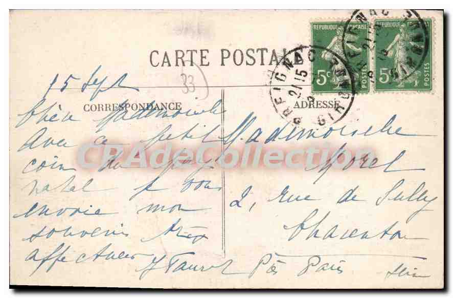 Preignac (Gironde) — Coin pittoresque sur les bords du Ciron — Bromotyp-Gautreau-Langon (Gironde) — Verso