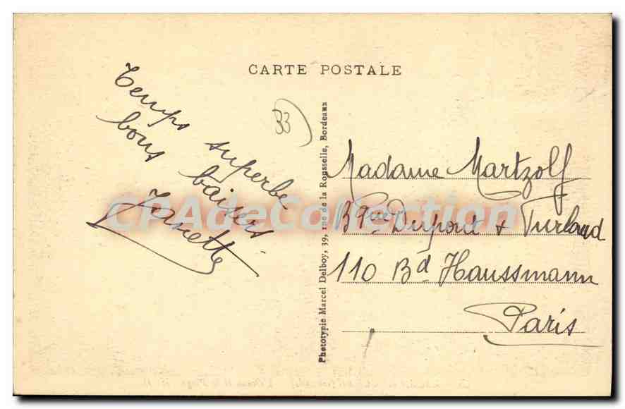 Lacanau-Océan (Gironde) - Der Ozean und der Strand M. D. — Rückseite