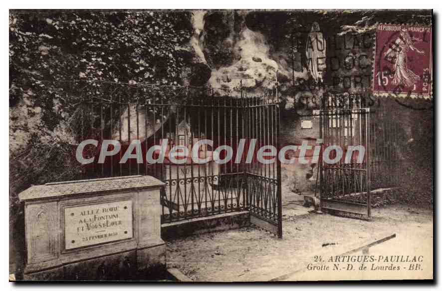 CPA Artigues Pauillac Grotte ND de Lourdes