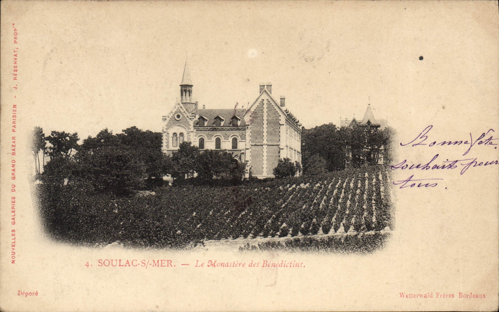 Soulac-sur-Mer — Le Monastère des Bénédictins — Wetterwald Frères Bordeaux