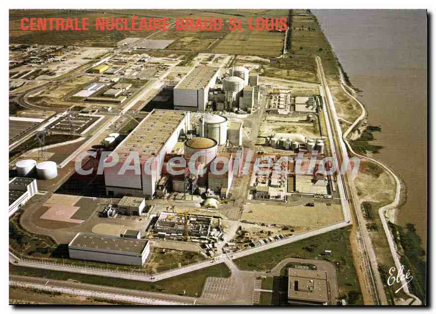 Centrale Nucléaire Braud-St-Louis — vue aérienne — Édité par Éléa, Bordeaux