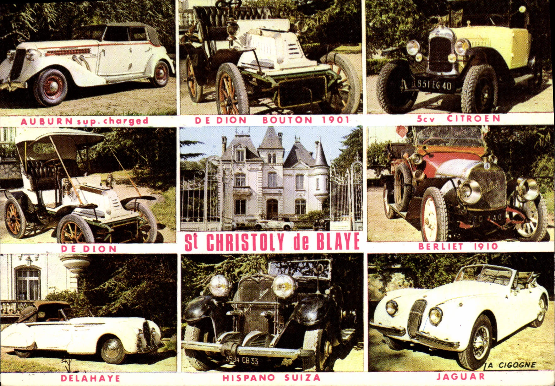 CPSM Musee Automobile Saint Christoly de blaye Cycles Motocyclettes Lucien Mette Château de la Corde