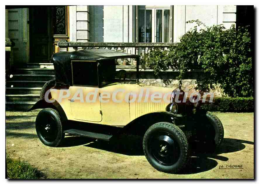 Halbmoderne Ansichtskarte CITROEN 5 HP 1923 Automobil-Museum Saint Christoly de Blaye Cycles Motorcycles Lucien Mette C