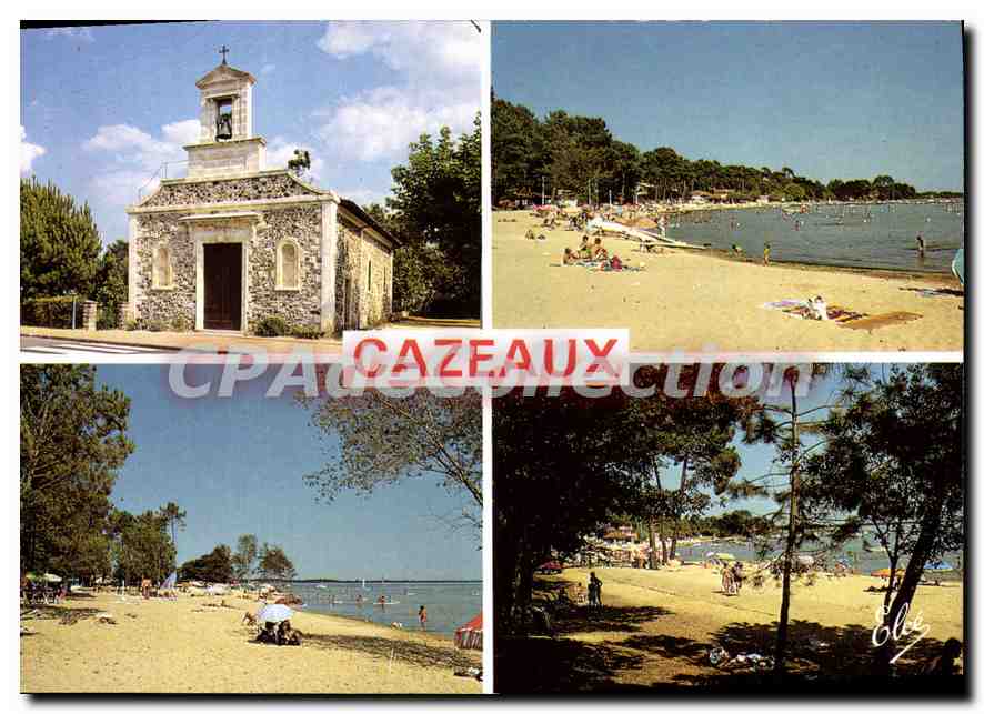 Cazaux - L'église et la plage de la Dune Blanche — Éditeur Élécé, n° 7611