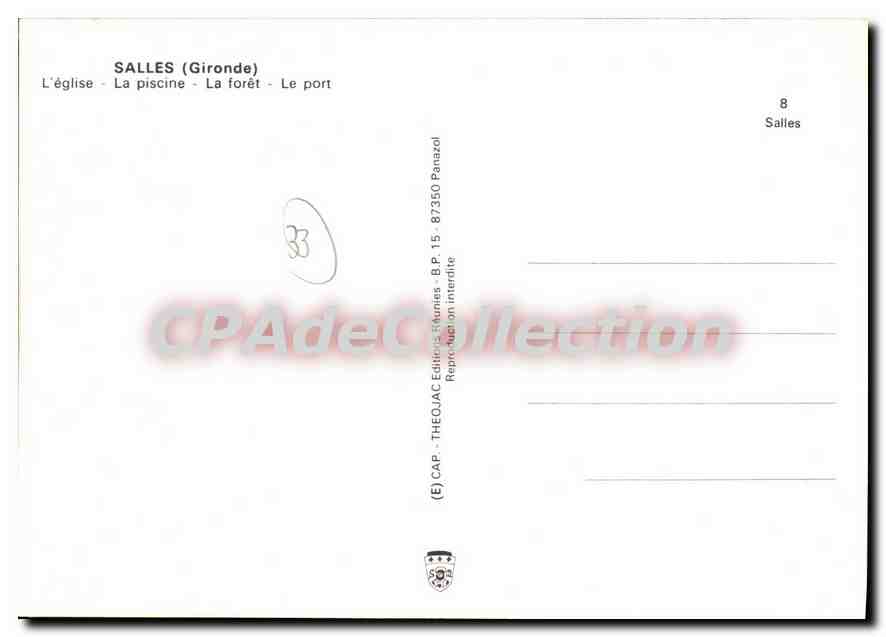 SALLES — Guyenne — Éditeur Théojac — Verso