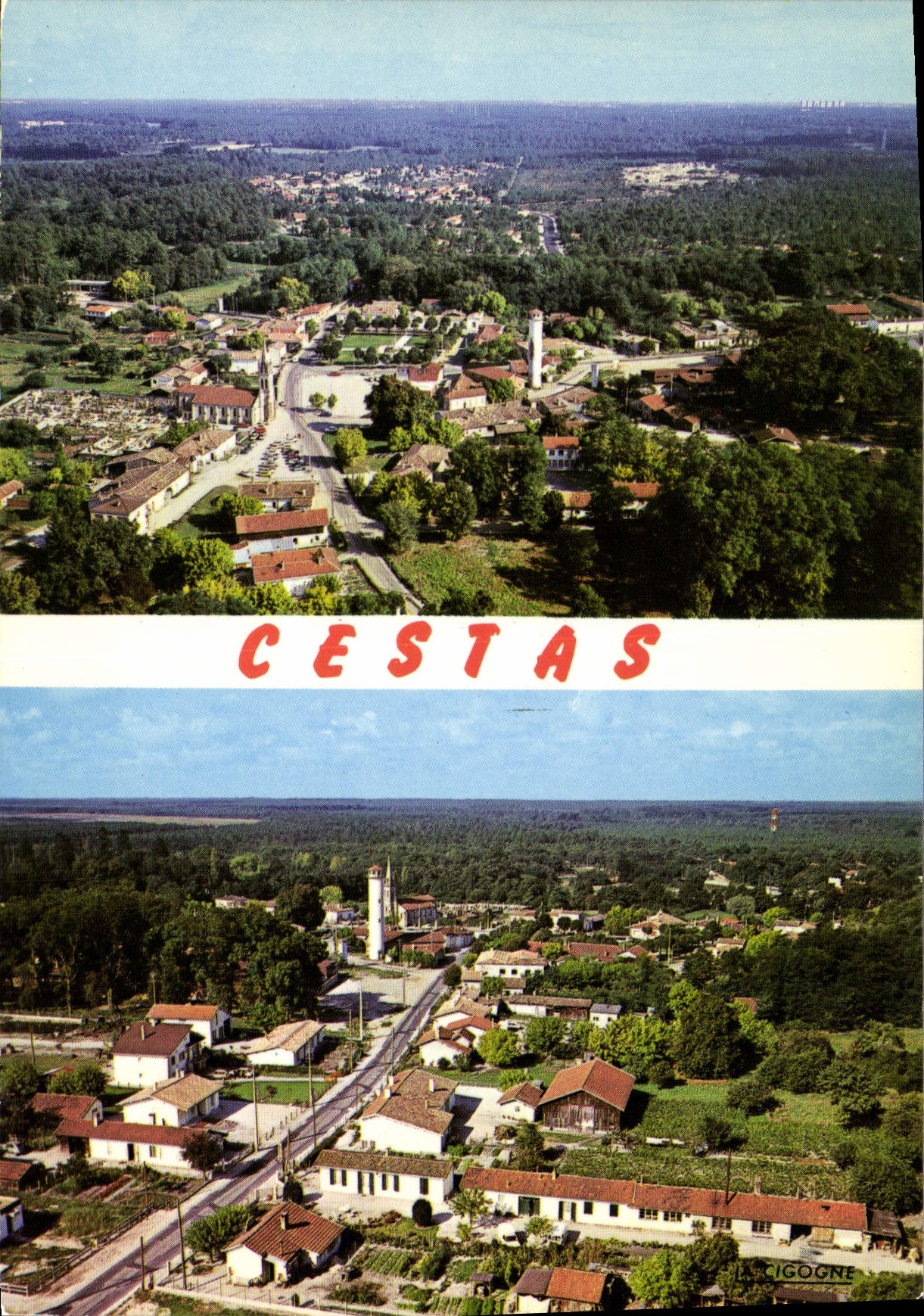 Cestas — vue aérienne — Éditions La Cigogne