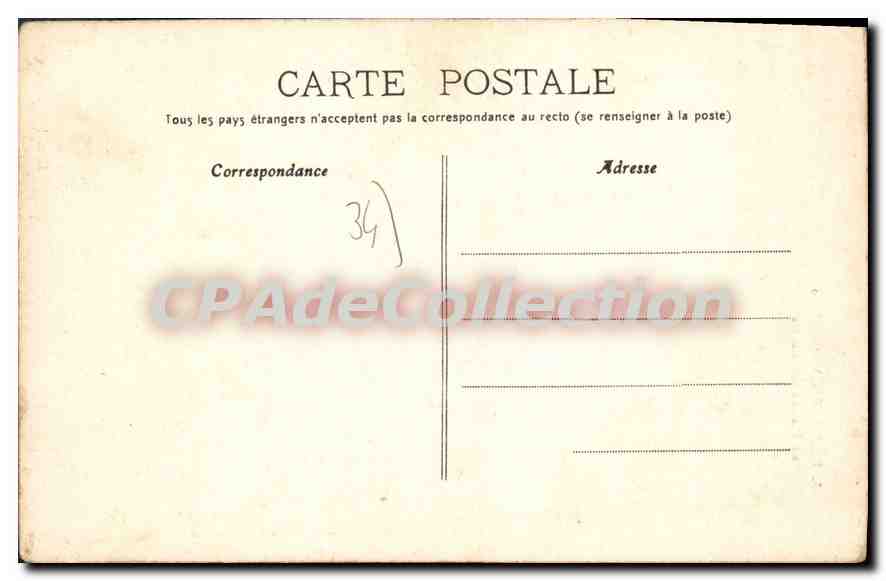 Béziers - Victor Hugo au Plateau des Poètes — Édit. F.-Q. Bertiers — Verso