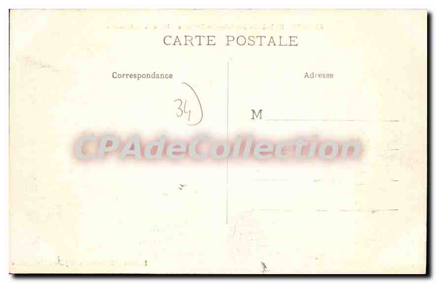 CPA Montpellier Fontaine Des 3 Graces Place De La Comedie — Back