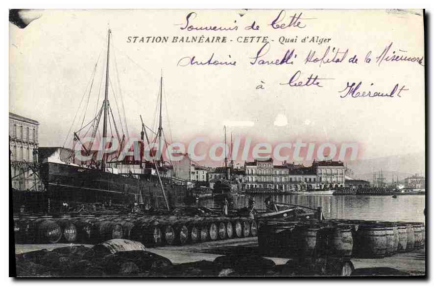 CPA Station Balneaire Cette Quai D'Alger SETE