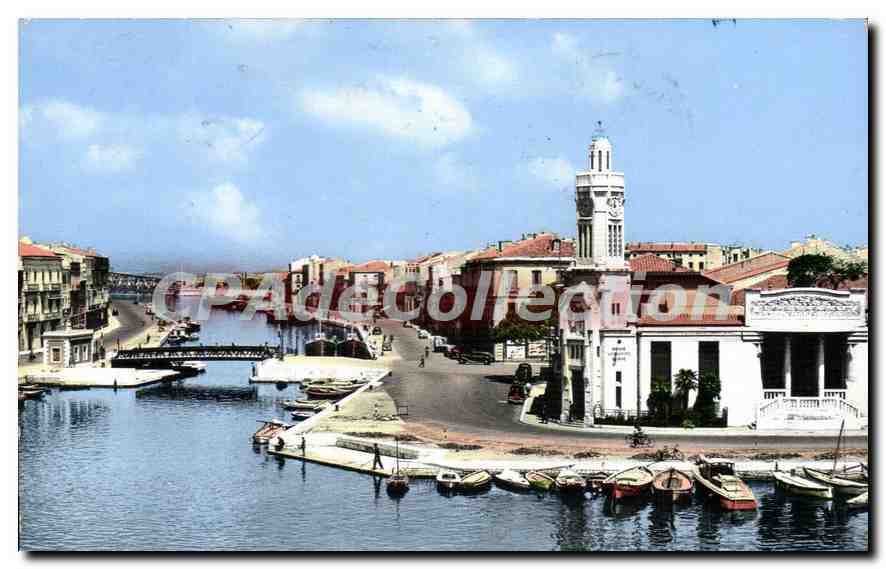 CPA Sete Le Palais Consulaire Et Le Canal