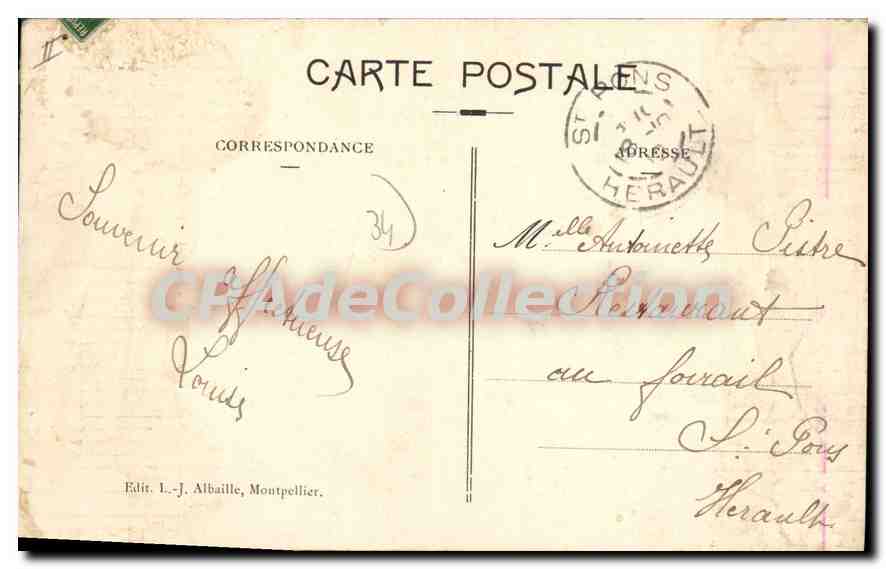 CPA Cette Vue Generale Du Port Et Le Mole Saint Louis — Back