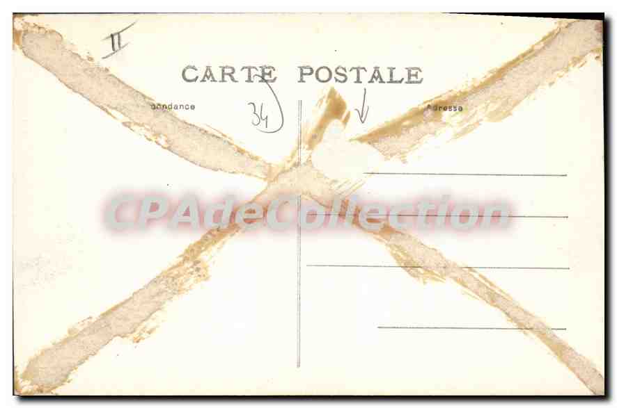 CPA Cette Entree Du Port — Back