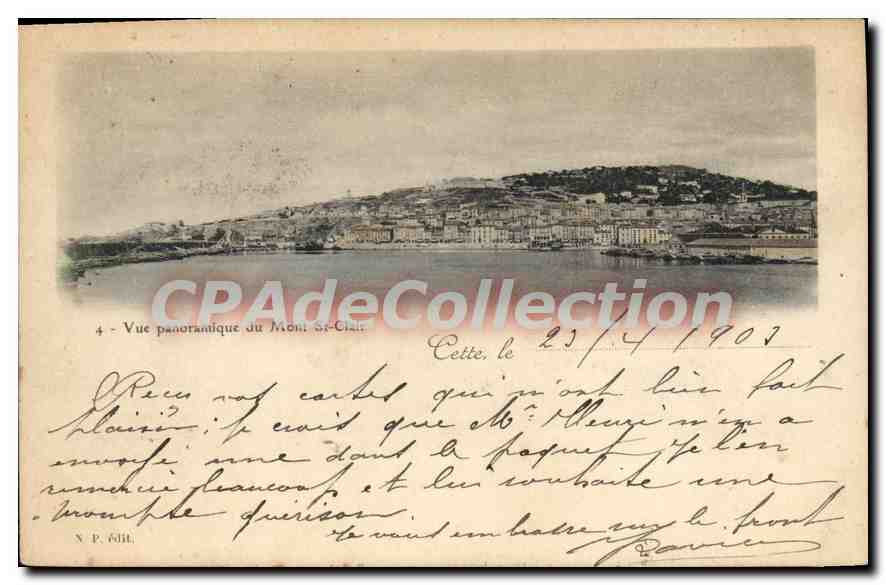CPA Cette Vue Panoramique Du Mont St Clair
