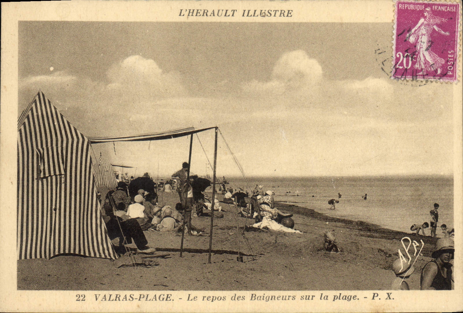 CPA Valras Plage Le Repos Des Baigneurs Sur La Plage