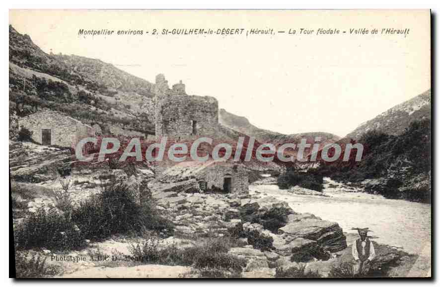 CPA St Guilhem Le Desert La Tour Feodale