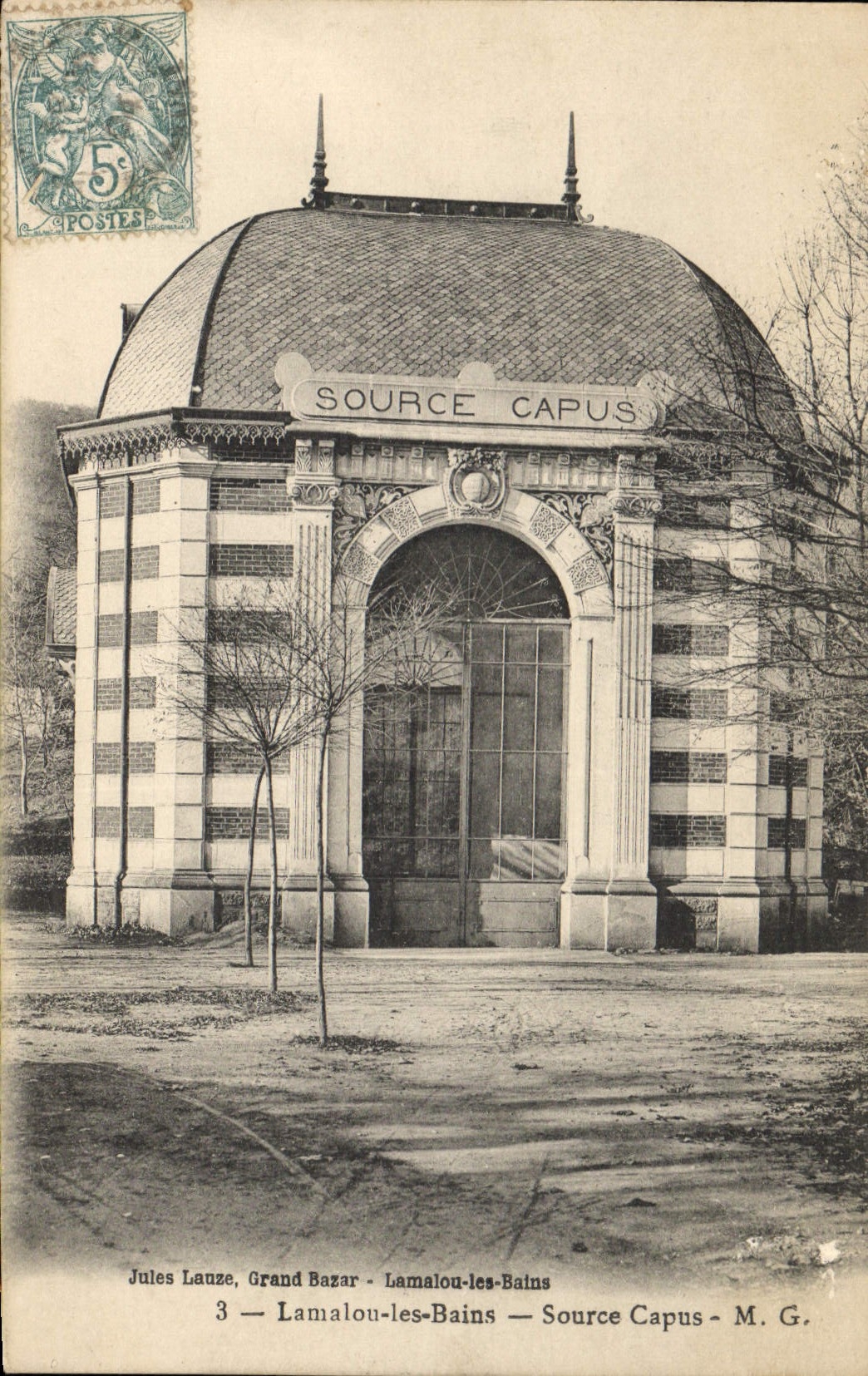 Source Capus — Lamalou-les-Bains — Jules Lauze, Grand Bazar - Recto
