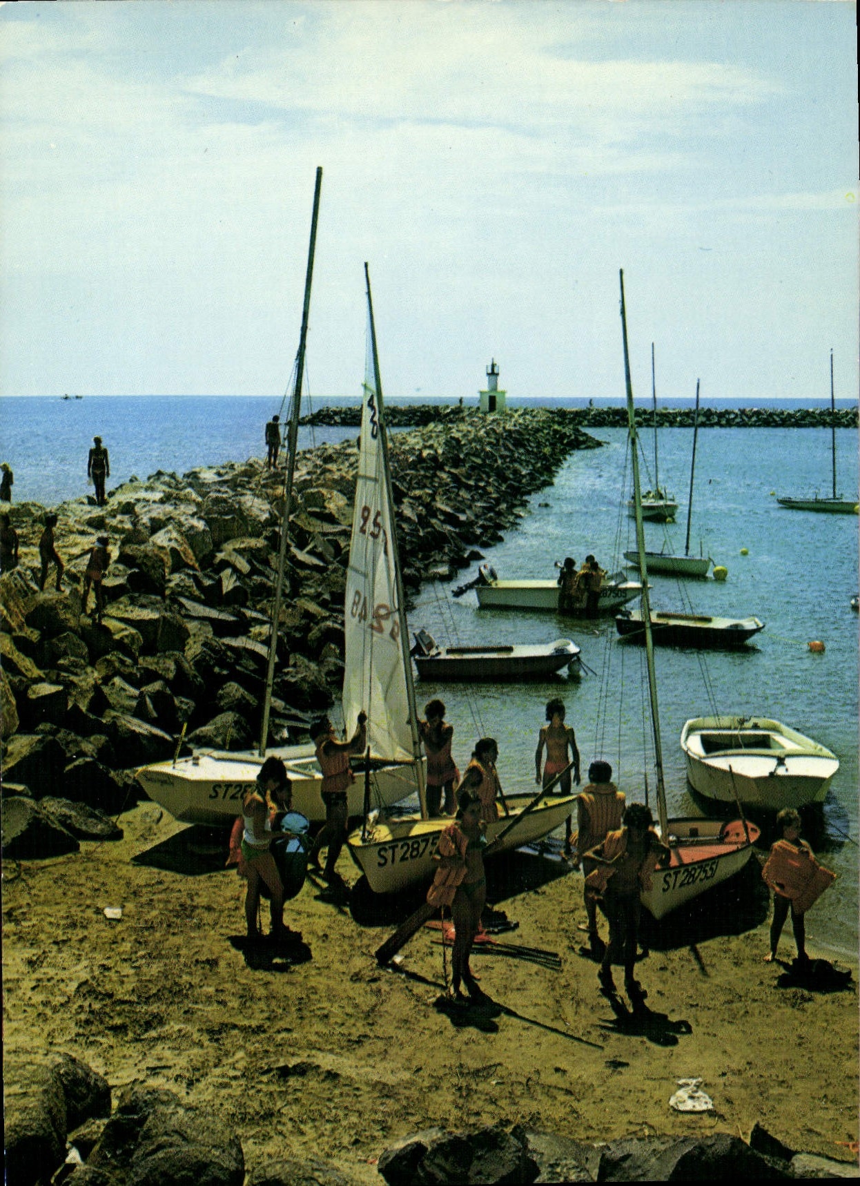 CPSM Marseillan Plage Les Jetees Et I'Entree Du Port