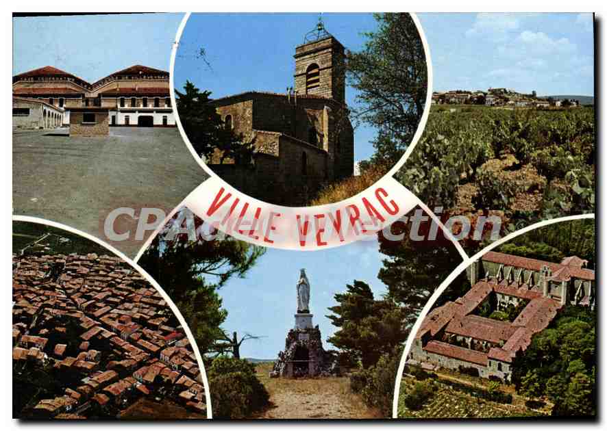 CPSM Villeveyrac Cave Cooperative L'Eglise Vue Generale