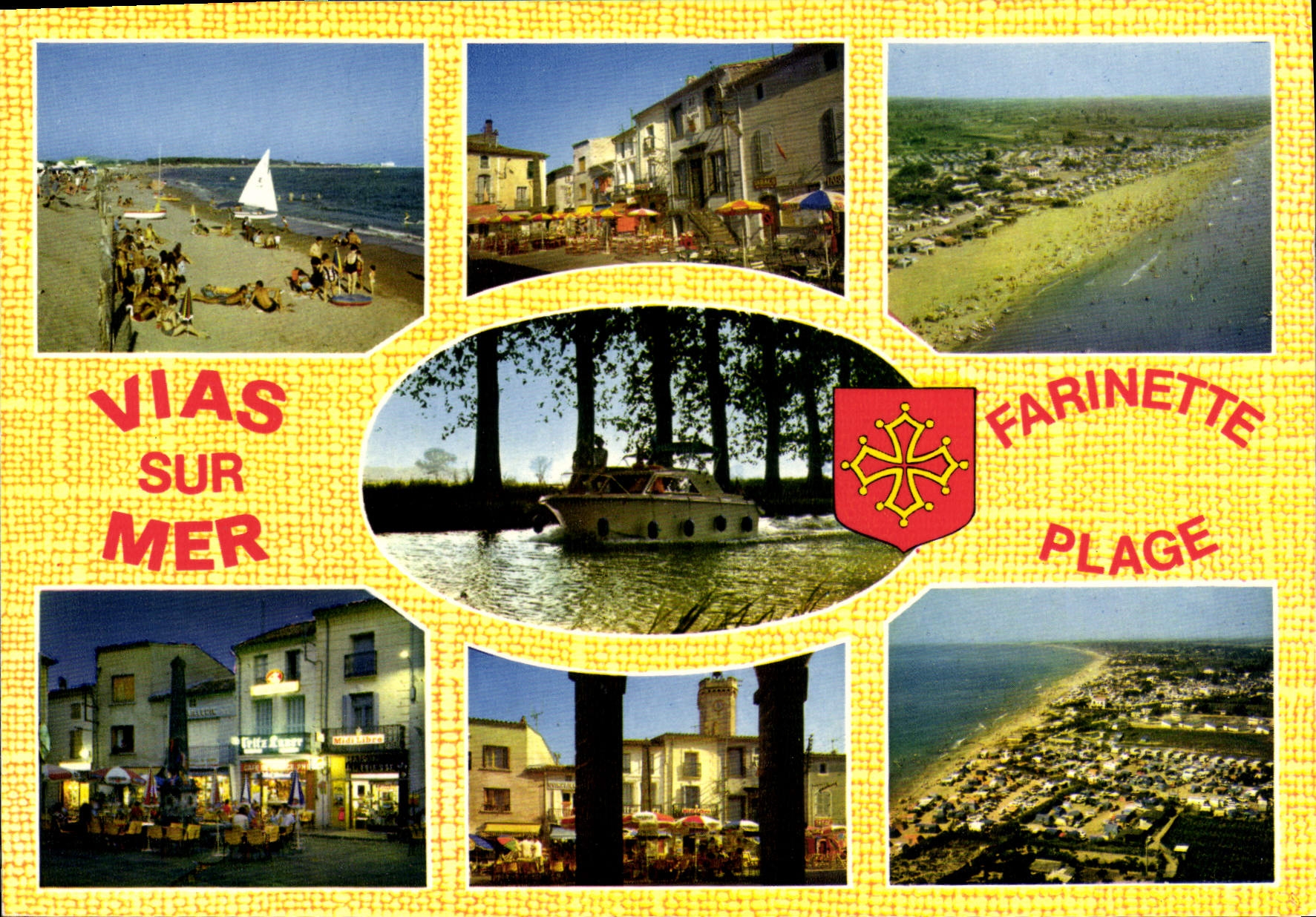 CPSM Vias Sur Mer Vue Aerienne De Farinette Plage