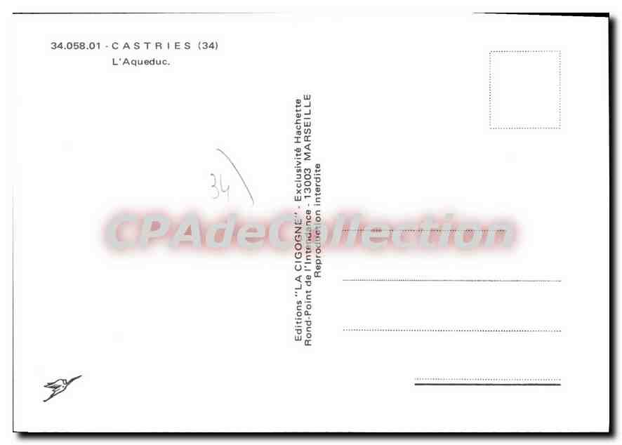 CPSM Castries L'Aqueduc — Back