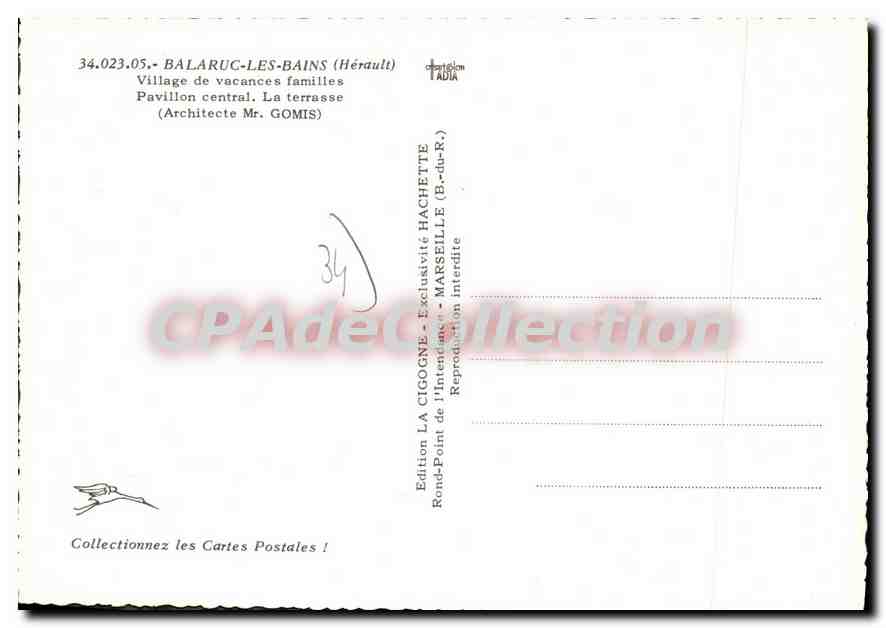 CPSM Balaruc Les Bains Village De Vacances Familles — Back