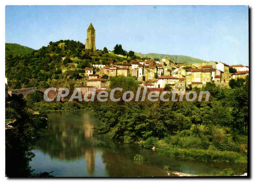 CPSM Olargues Vue Generale Avec La Tour Clocher pont du diable