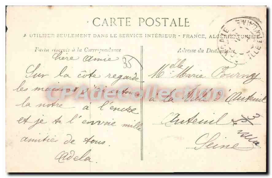 CPA Cancale La Plage — Verso