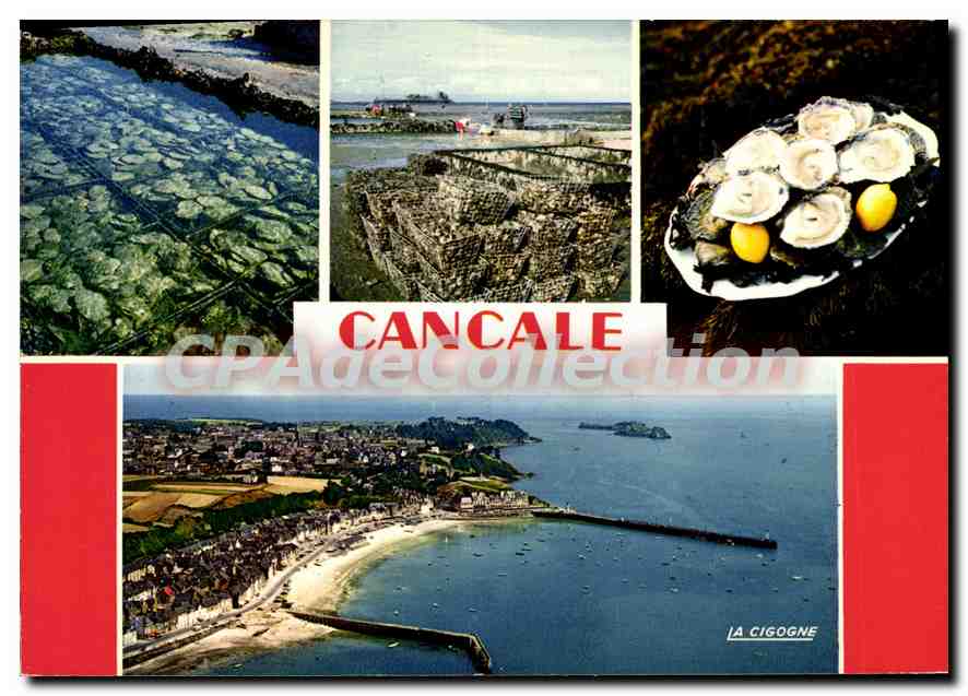 Cancale — vue aérienne et spécialité huîtres — Éditions de La Cigogne
