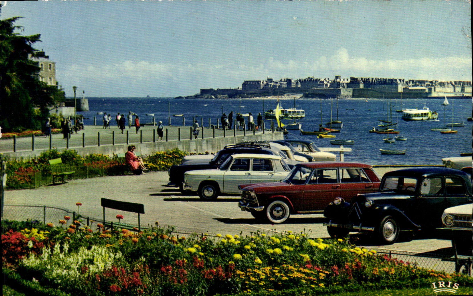 Dinard (Il.-st-V.) — La Promenade du Clair de Lune, le Quai de la Perle — Éditeur IRIS, n° 1234