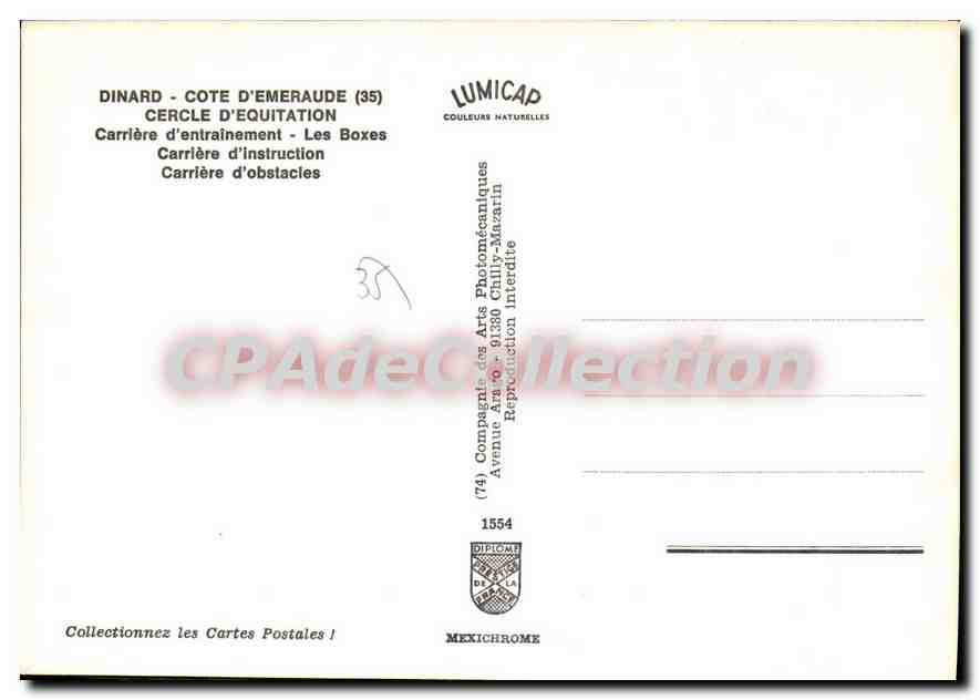 Cercle d'Équitation. Dinard — Équitation et installations — Lumicap — Verso