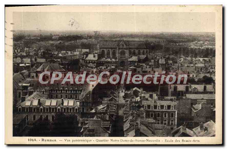 Rennes — Vue panoramique — Quartier Notre-Dame-de-Nouvelle — École des Beaux-Arts