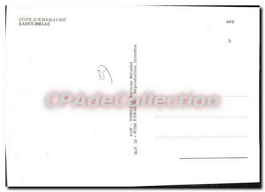Saint-Briac — Côte d'Émeraude — Éditions Théocjac — Verso