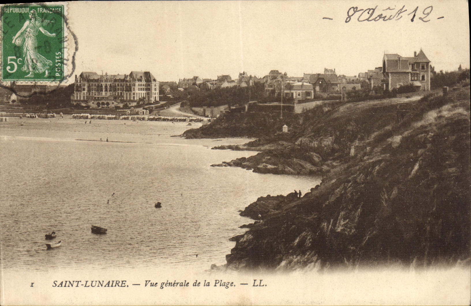 Saint-Lunaire — Vue générale de la Plage — LL.