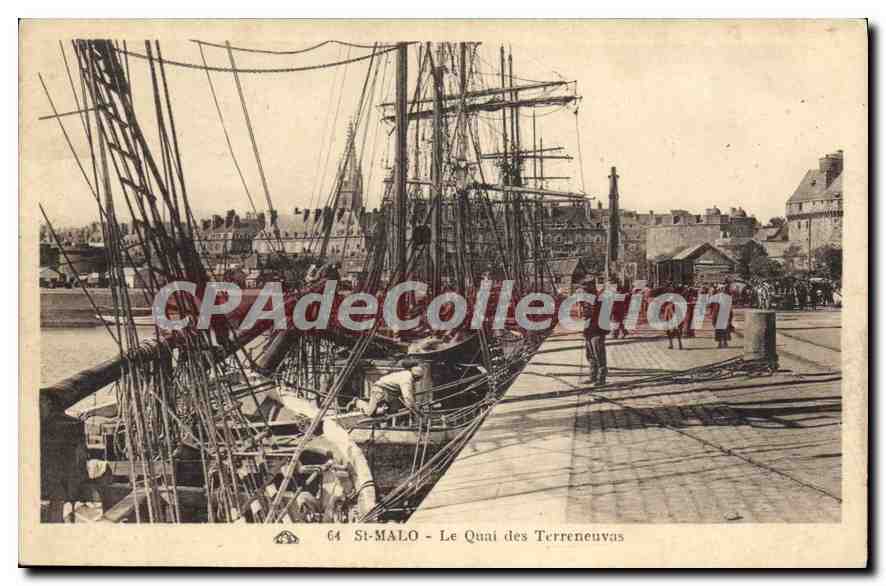 St-Malo - Il Molo dei Terreneuvas — editore: 'Maison des Arts Plasticiens' — n° di serie 64