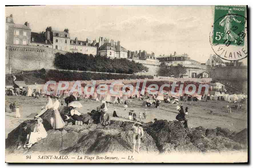 SAINT-MALO — La Plage Bon-Secours — L.J.