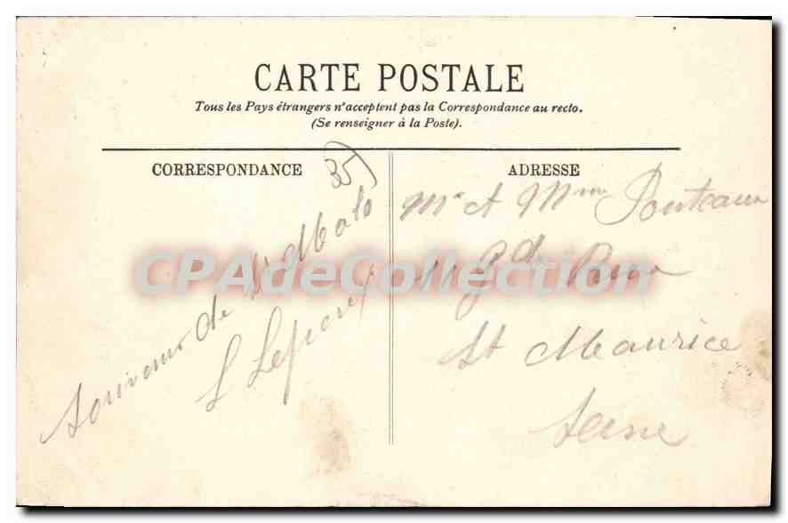 SAINT-MALO — La Plage Bon-Secours — L.J. — Verso