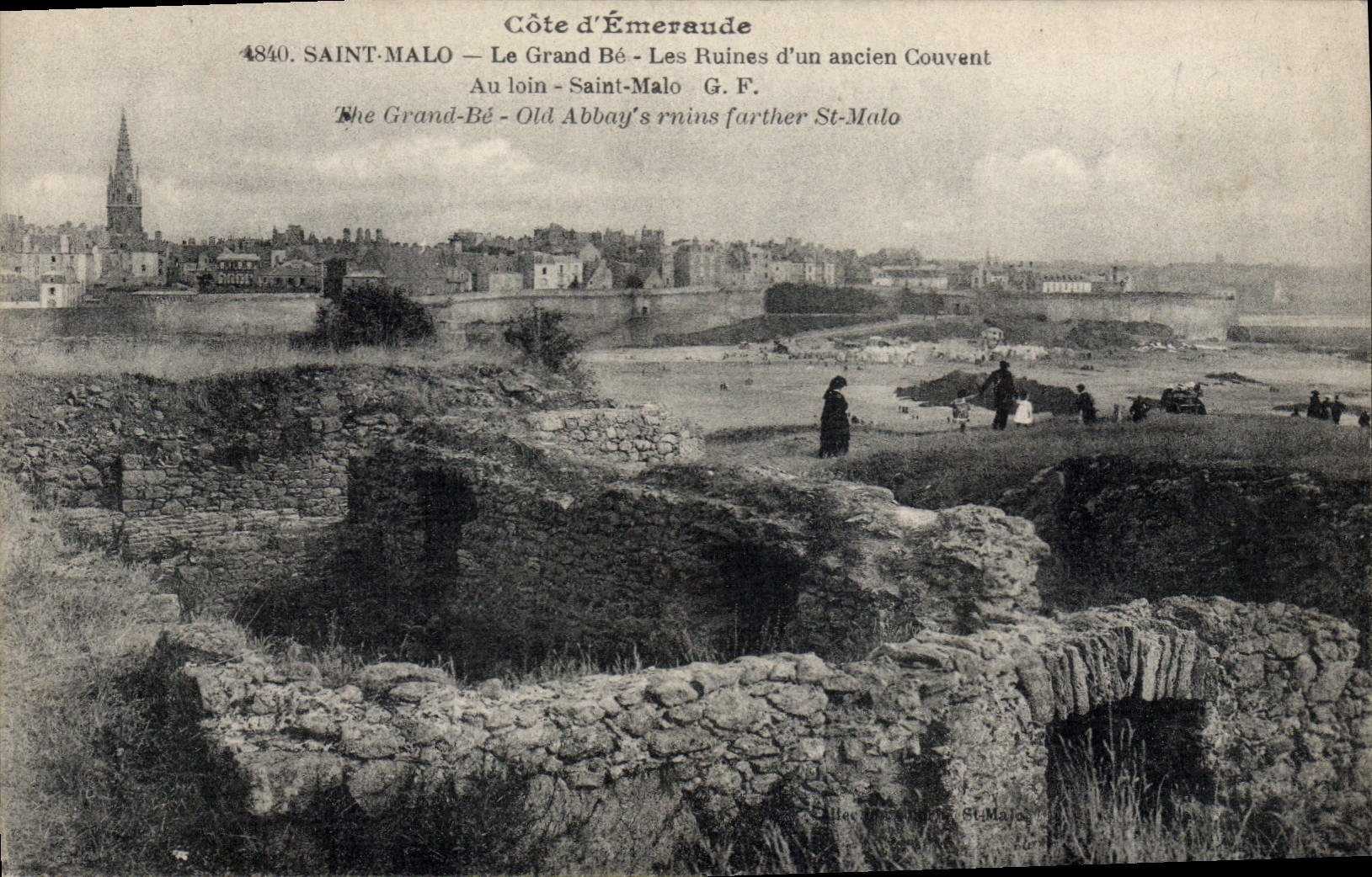 Saint-Malo — Le Grand-Bé — Le Ruine di un Antico Convento — G.F. — Costa d'Emeraude