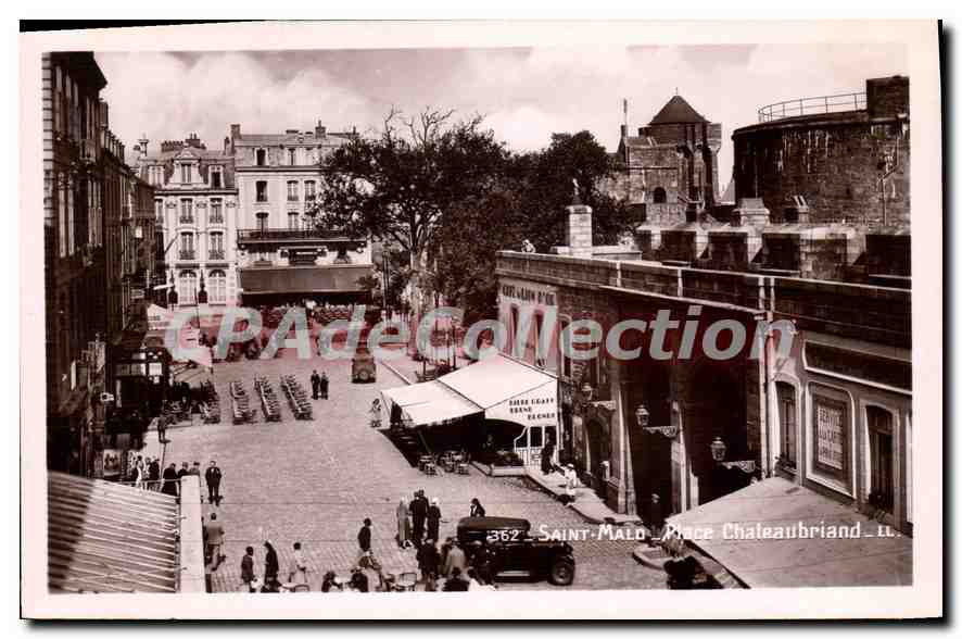 Saint-Malo — Plaza Chateaubriand — editor L. Lap. n°362