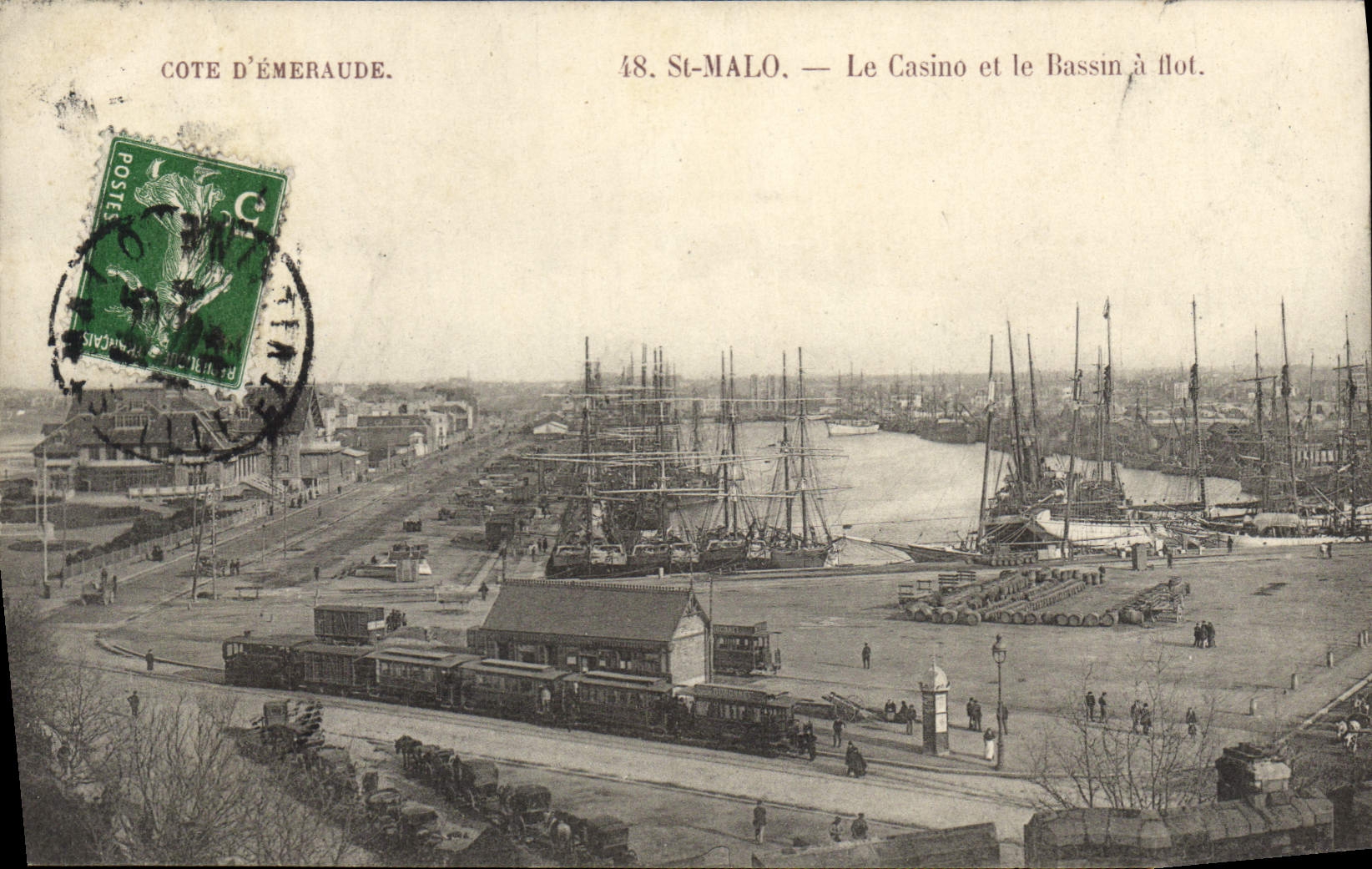 St-Malo — Le Casino et le Bassin à flot — Cote d'Émeraude, n°48