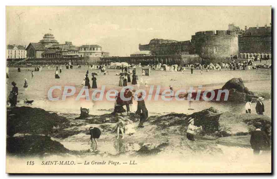 SAINT-MALO — La Grande Plage — LL. — N° 115 - Anverso